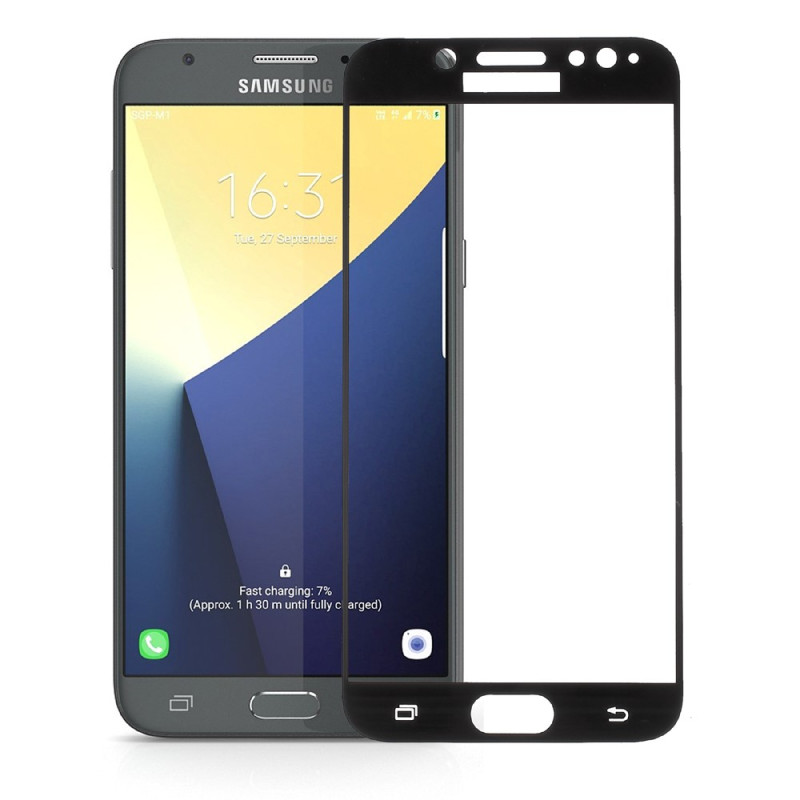 Svart Contour härdat glasskydd för Samsung Galaxy J7 (2017)