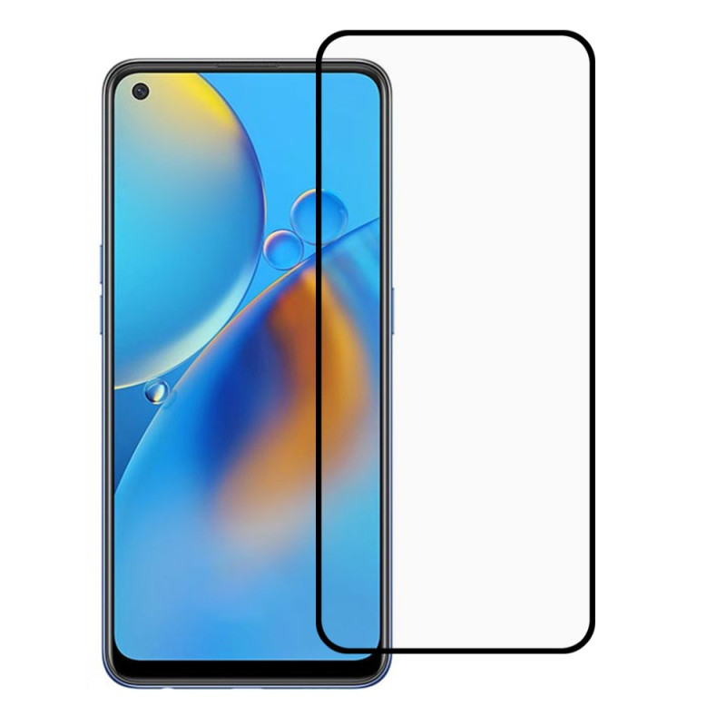 Svart Contour skärmskydd i härdat glas Oppo A74 4G