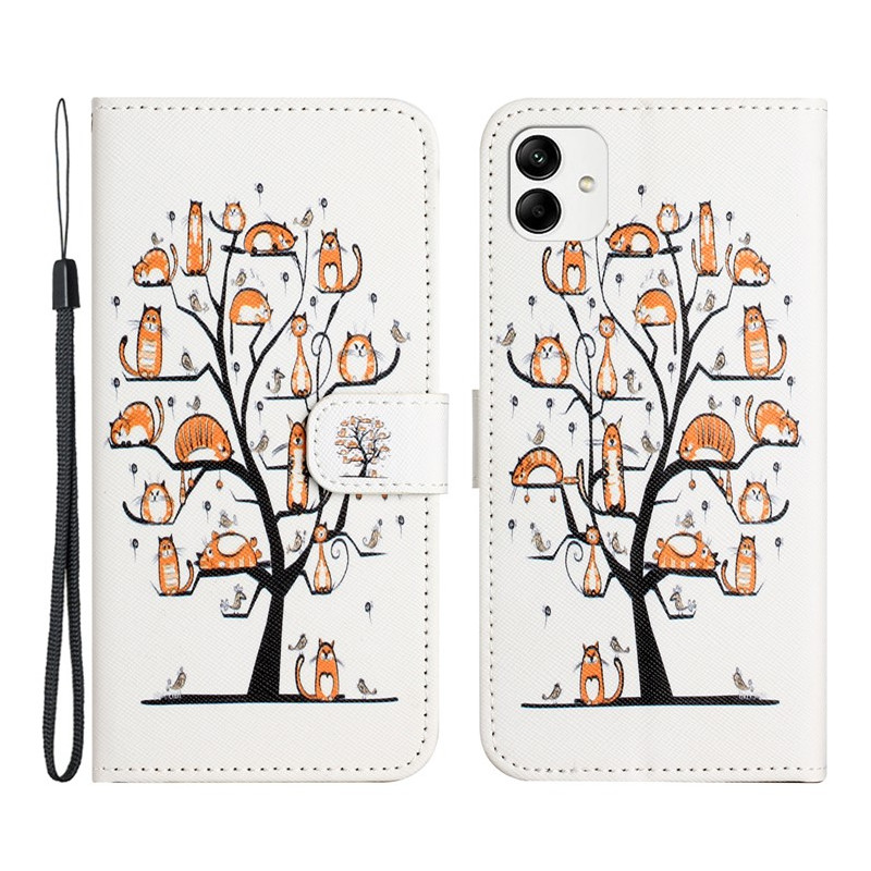 Moto G14 fodral Cats och nyckelband Tree