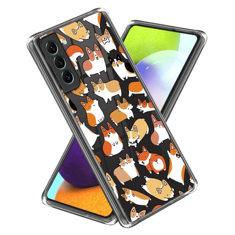 Samsung Galaxy S24 5G Tydligt fodral Hundar
