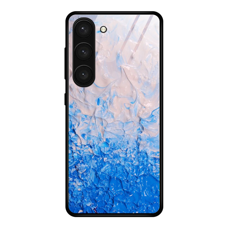 Samsung Galaxy S24 5G skal med marmorerat mönster i härdat glas