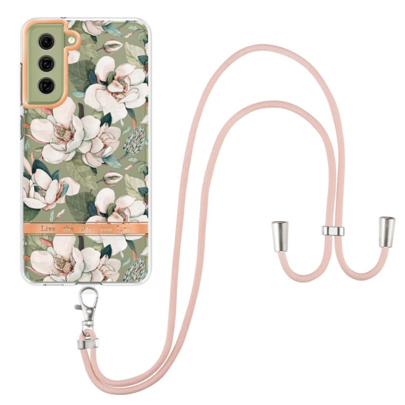 Samsung Galaxy Fodral Blommor Färgat Snöre