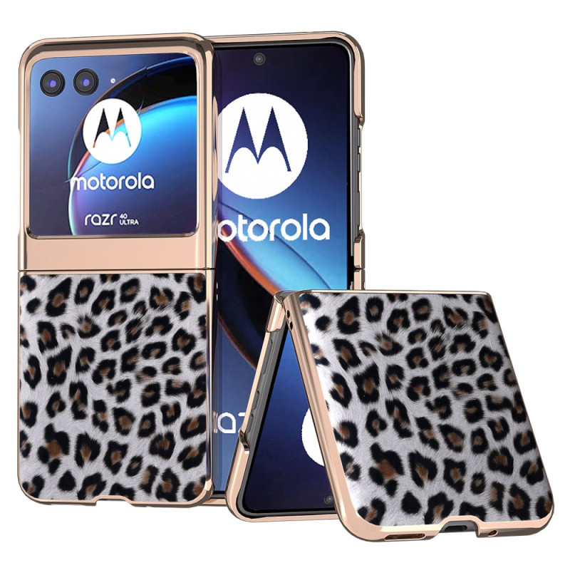 Fodral Motorola Razr 40 Ultra Leopard Effekt
