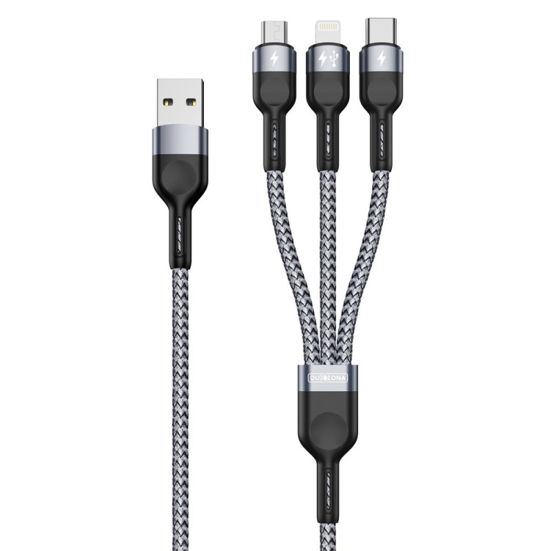 DUZZONA USB-kabel för dataöverföring och laddning