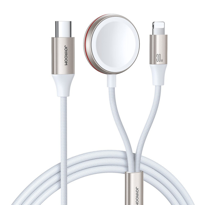 USB-C magnetisk laddningskabel + snabbladdningskabel för Apple Watch / iPhone / iPad JOYROOM