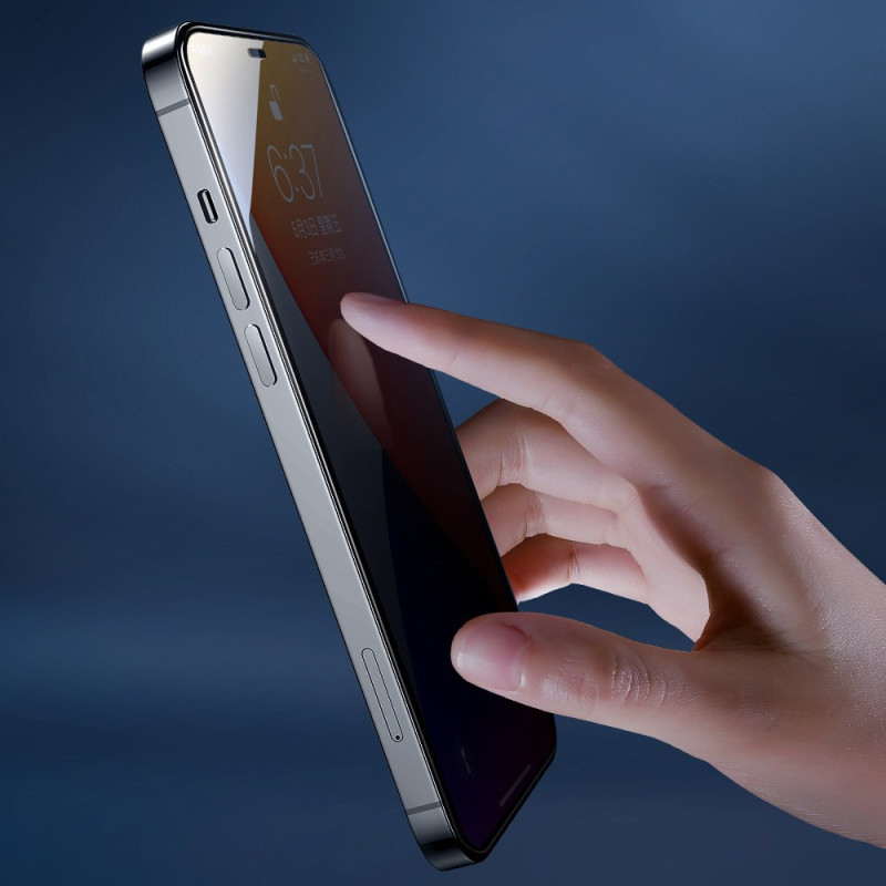 Spion Resistent härdat glasskydd för iPhone 12 Pro Max-skärm JOYROOM
