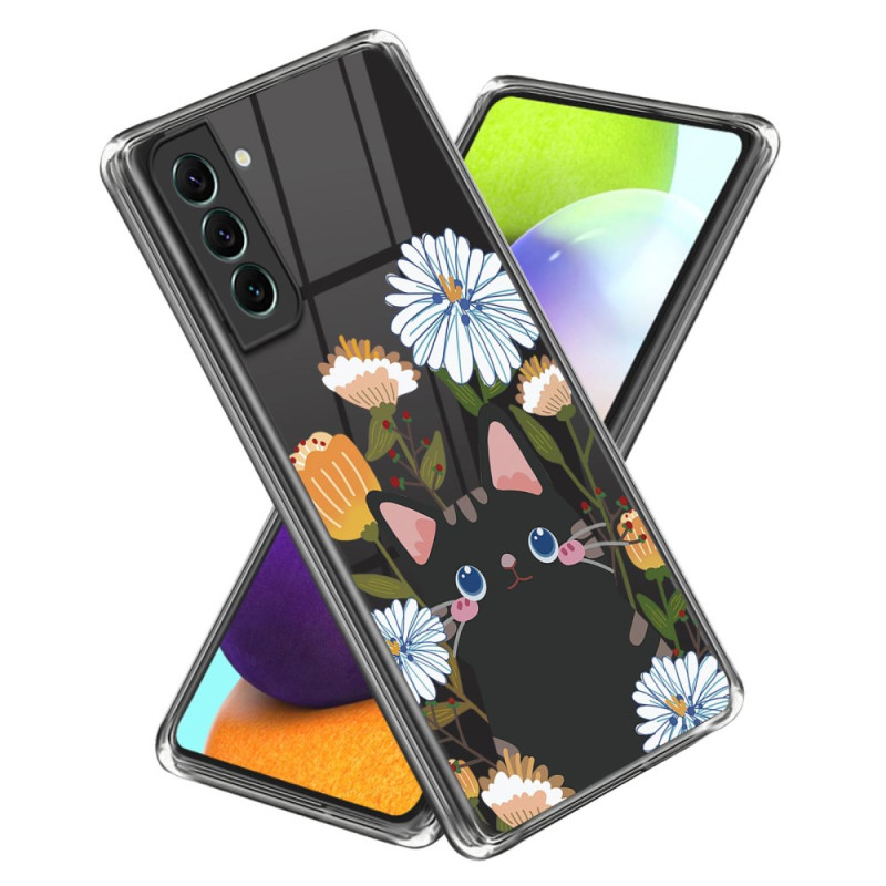 Samsung Galaxy S24 Plus 5G Fodral med blommor och katter