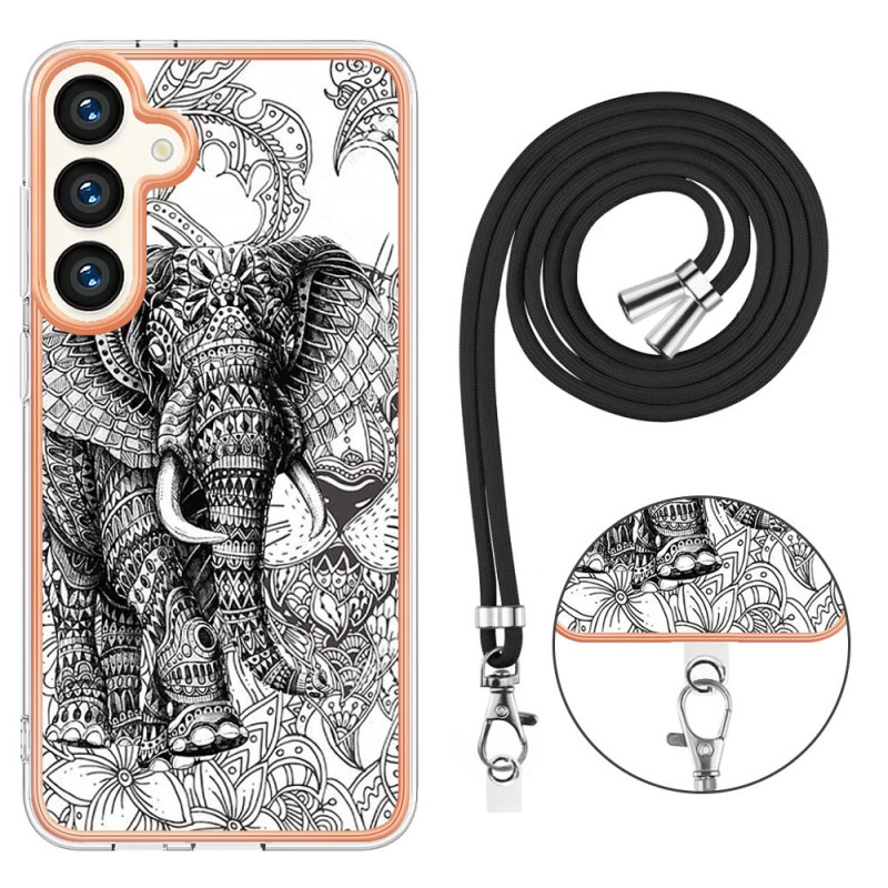 Samsung Galaxy S24 Plus 5G Totem Elephant Fodral med dragsko