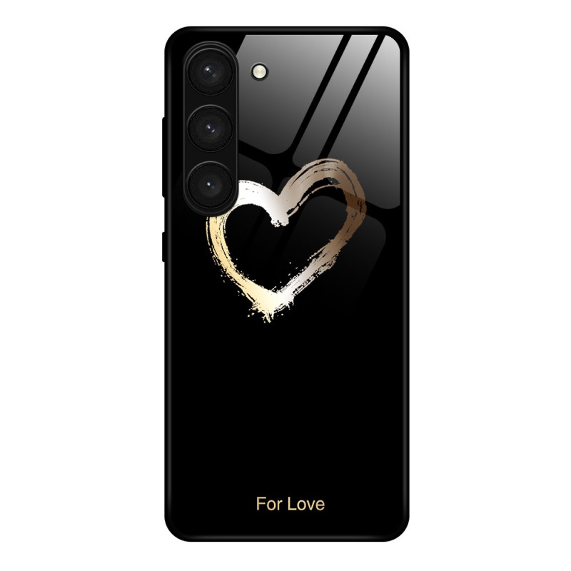 Coque Samsung Galaxy S24 Plus 5G Verre Trempé Coeur Noir