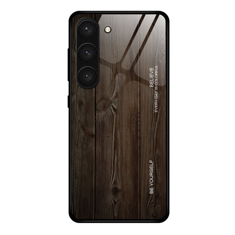 Samsung Galaxy S24 Plus 5G Hårdcover Fodral av trä och glas