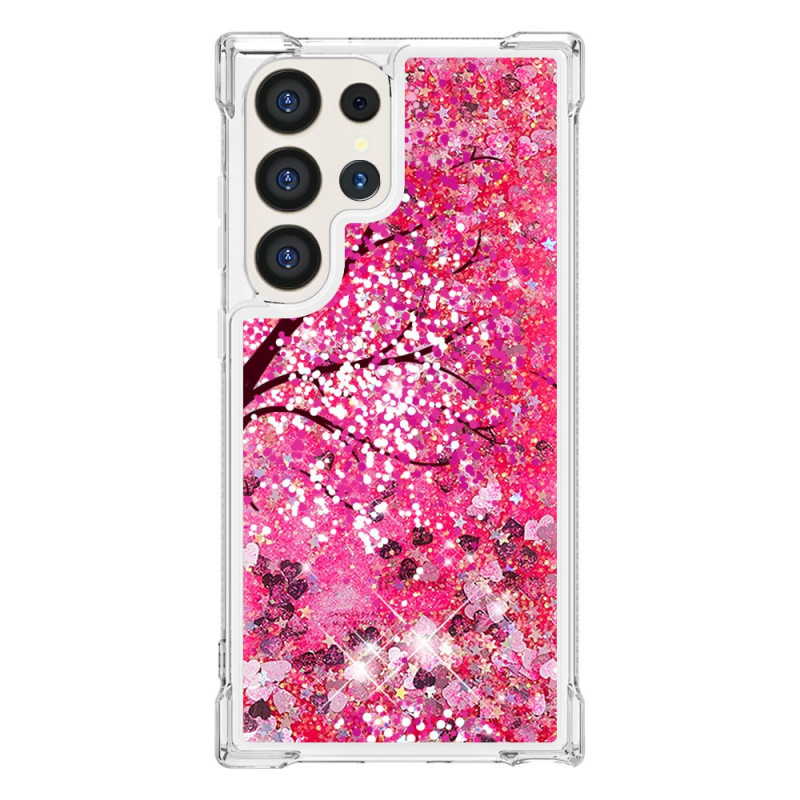 Samsung Galaxy S24 Ultra 5G Glitter Fodral Cherry Blossom