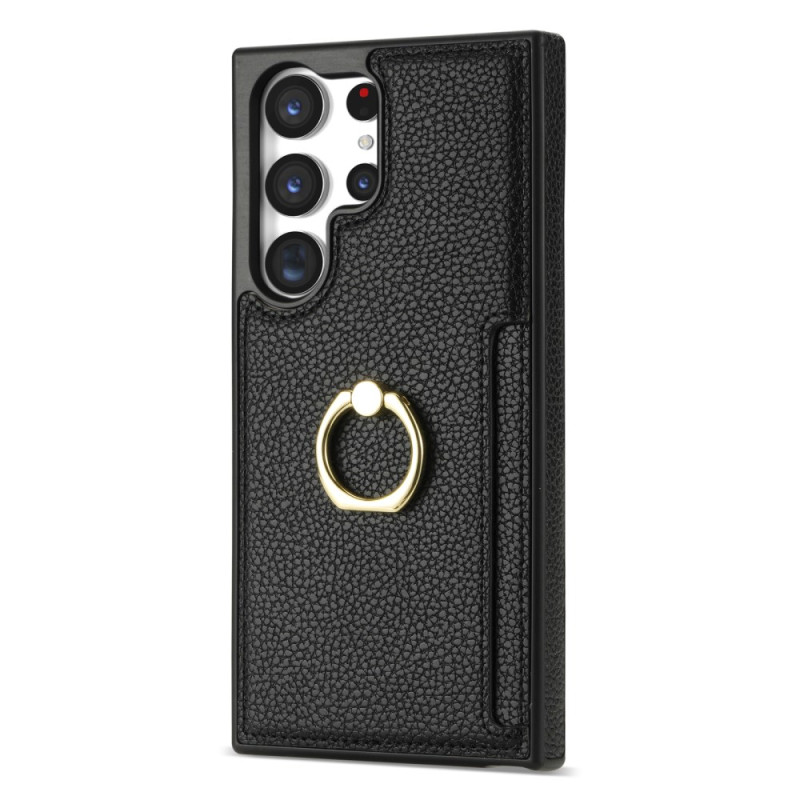 Samsung Galaxy S24 Ultra Fodral med stödring och plånbok