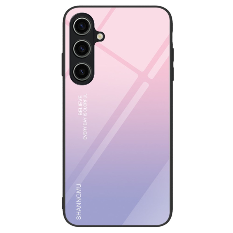 Samsung Galaxy A25 5G Fodral med härdat glas i rosa och lila
