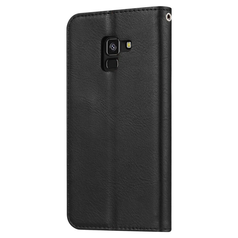Flip Cover Samsung Galaxy A8 Läderkonfektion Kortfodral