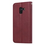 Flip Cover Samsung Galaxy A8 Läderkonfektion Kortfodral