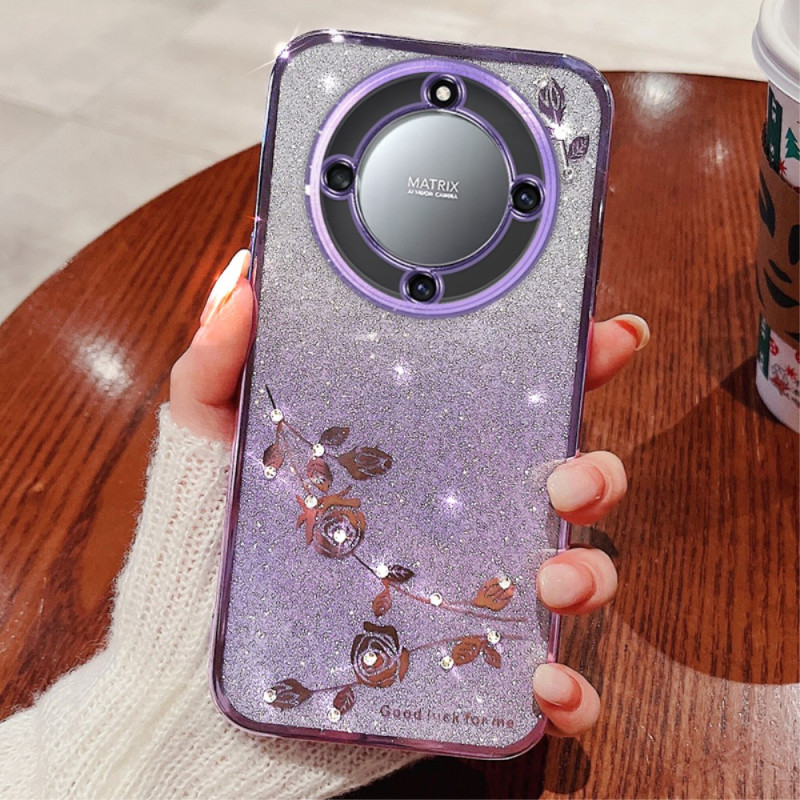 Honor Magic 5 Lite Fodral med glitter och strass KADEM