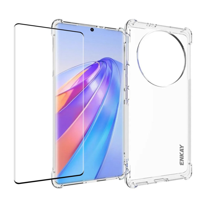 Honor Magic 5 Lite Fodral med glasfilm för ENKAY-skärm