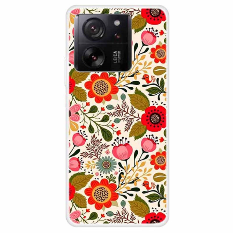 Xiaomi 13T / 13T Pro Fodral Färgade blommor