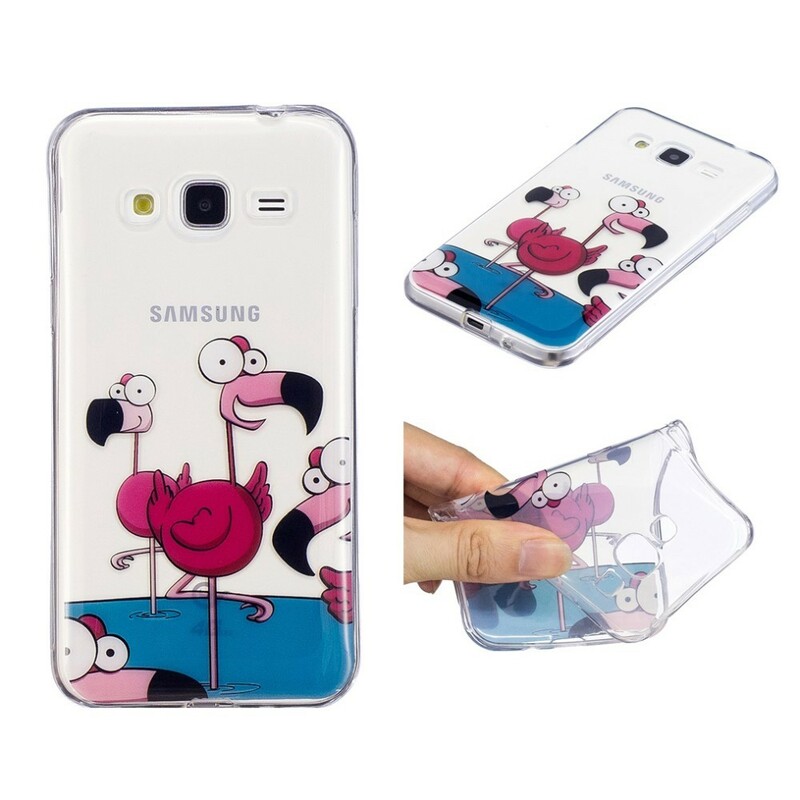 Samsung Galaxy J3 2016 Funny Pink Flamingos Case