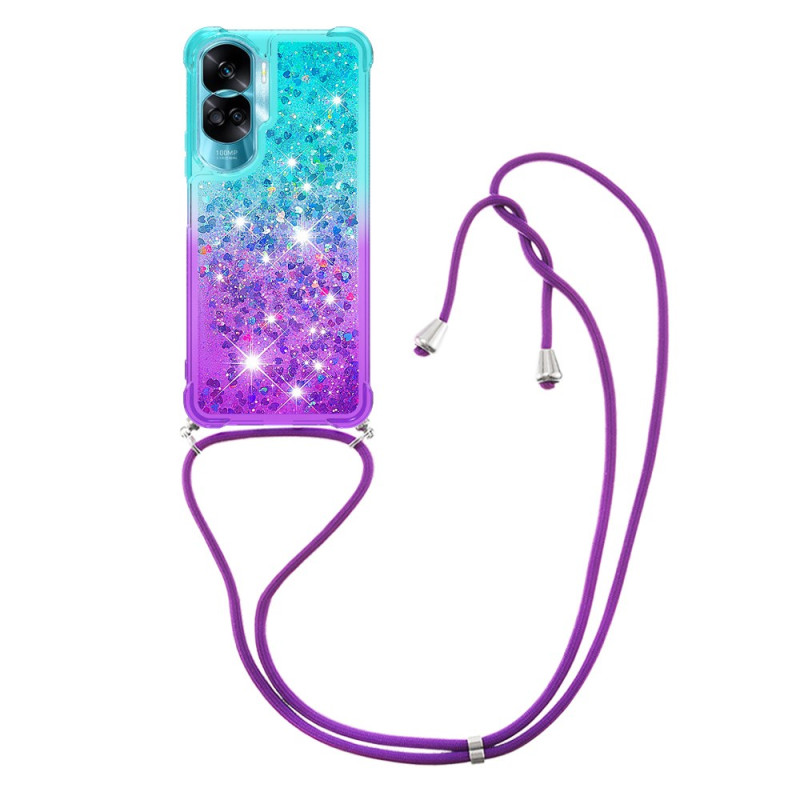 Coque à Cordon Honor 90 Lite Dégradé Paillettes