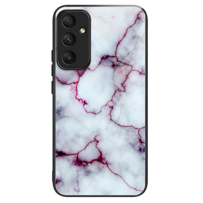 Samsung Galaxy A35 5G med hård skyddshölje Marble Purple