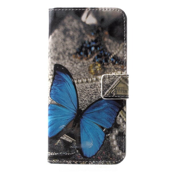 Fodral Huawei P20 Lite Butterfly Blue