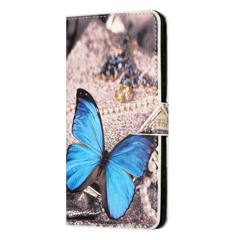 Samsung Galaxy Xcover 7 Blå fjärilsfodral