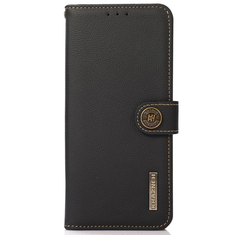 Honor Magic 5 Pro Plånboksfodral i äkta läder RFID-lås KHAZNEH
