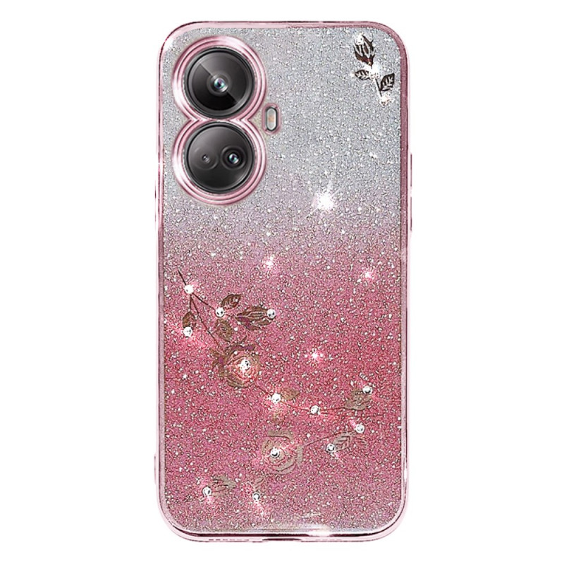 Fodral Realme C55 Blommor och Strass KADEM