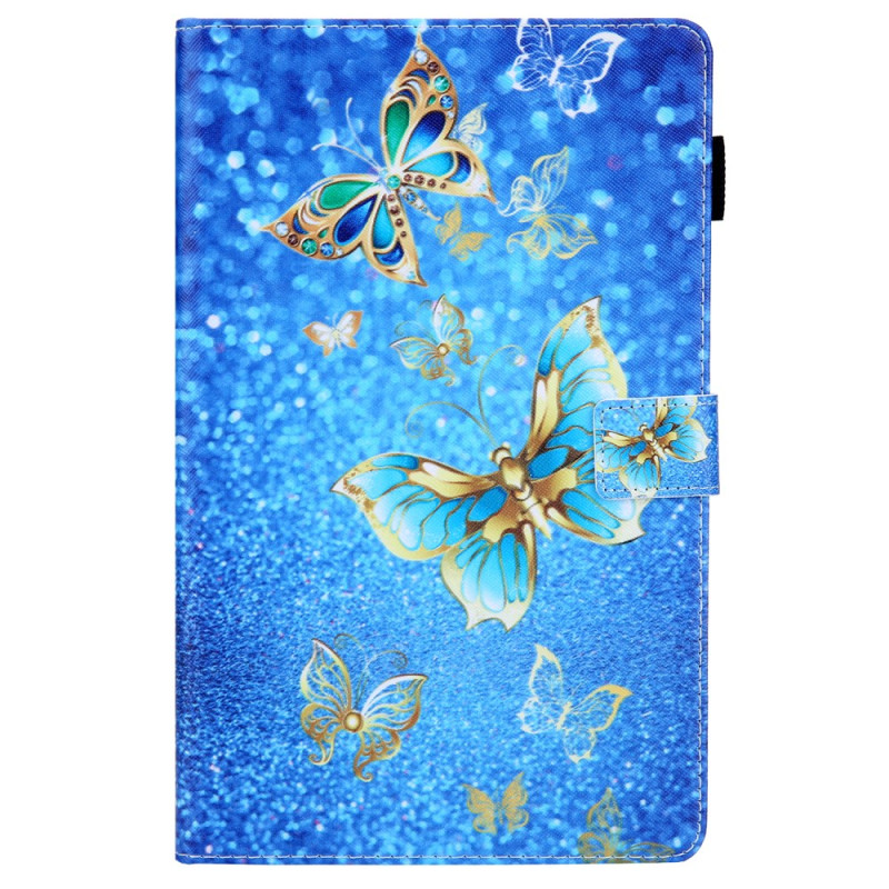 Samsung Galaxy Tab A11 / A9 Guld Butterfly Fodral