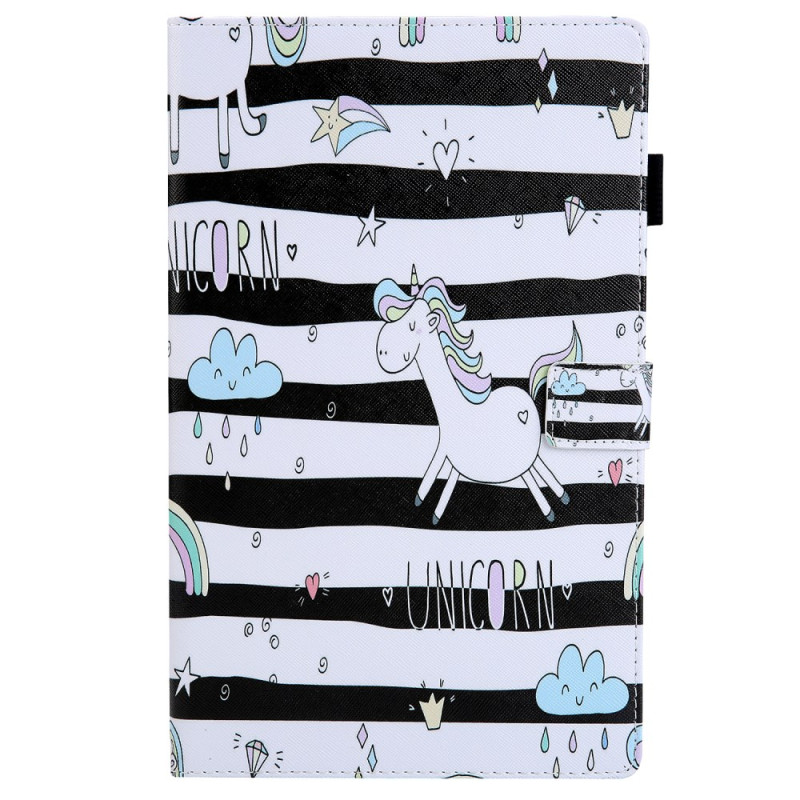 Fodral Samsung Galaxy Tab A11 Plus / A9 Plus Unicorns and Stripes