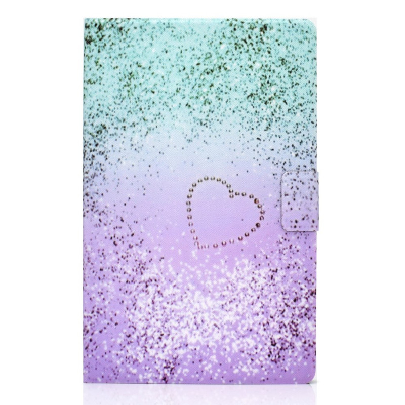 Samsung Galaxy Tab A11 Plus / A9 Plus Hjärta & Glitter Fodral