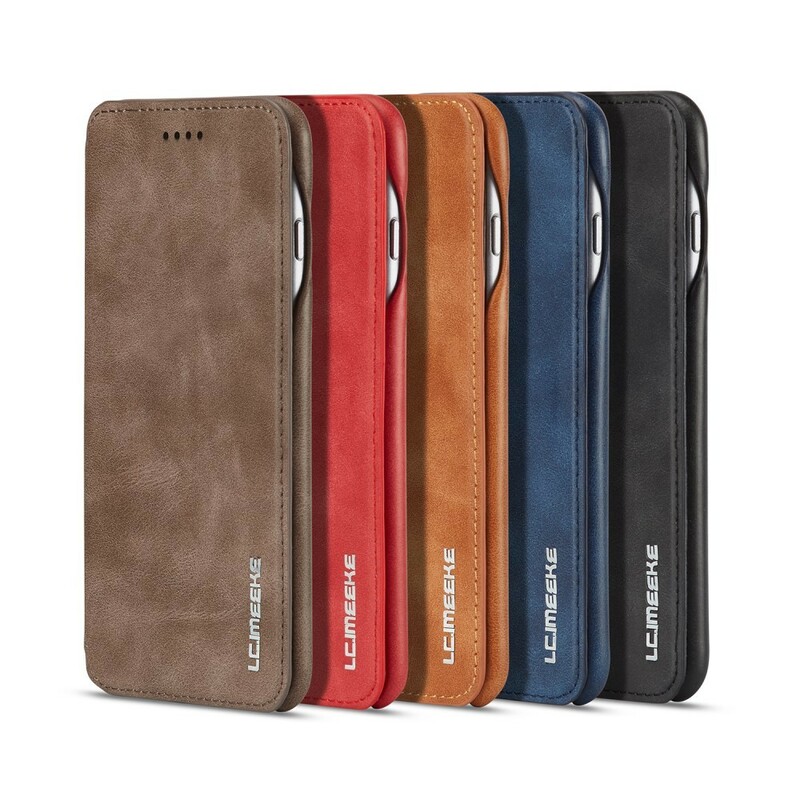 Flip Cover iPhone 6/6S LC.IMEEKE Läder Effekt