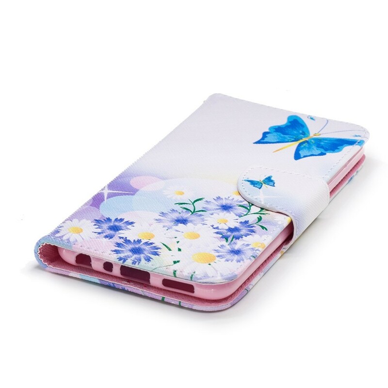 Huawei P Smart Skalmålade fjärilar och blommor