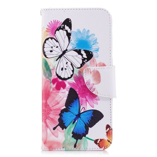 Huawei P Smart Skalmålade fjärilar och blommor