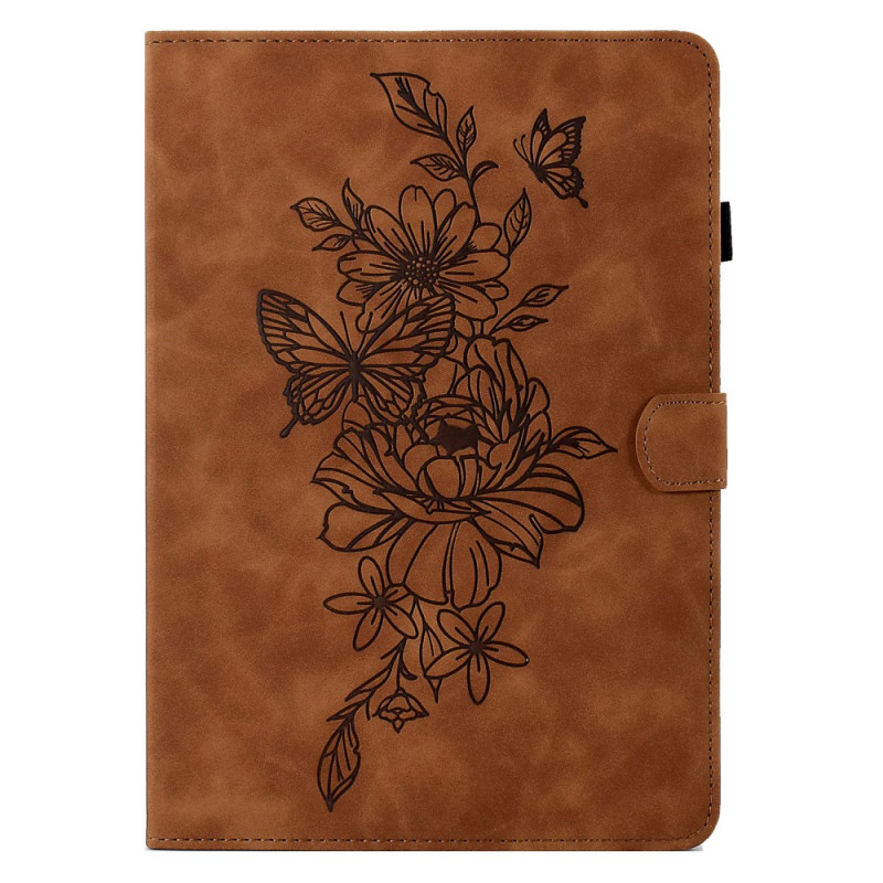 Samsung Galaxy Tab S8 / S7 Fodral Blommor och fjärilar mönster