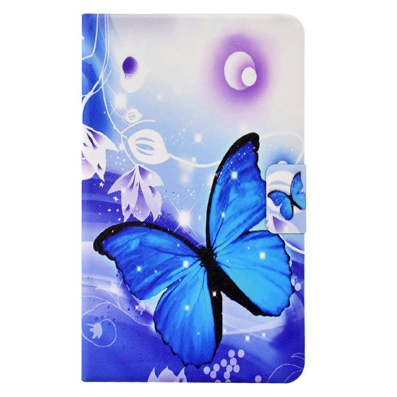Samsung Galaxy Tab S6 Lite Fodral Grafisk Blå Fjärilar