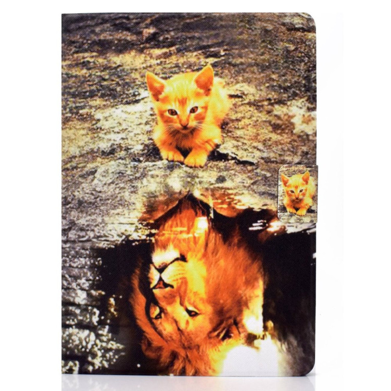Fodral Samsung Galaxy Tab A8 (2022) / (2021) Katt och lejon