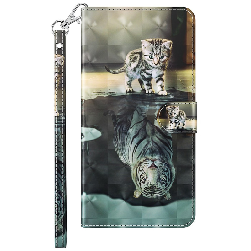 Xiaomi Redmi Note 13 5G katt- och tigerremfodral