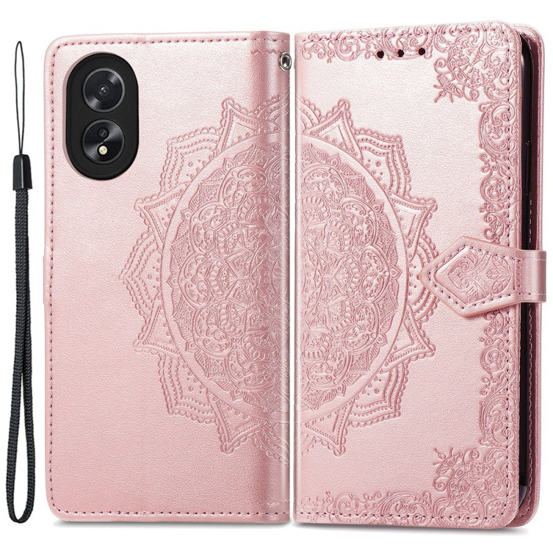 Oppo A38 / A18 Mandala Baroque Fodral för nyckelband