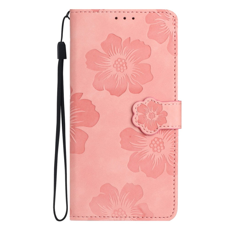 Fodral Oppo A77 5G / A57 5G / 4G Nyckelband blommönster