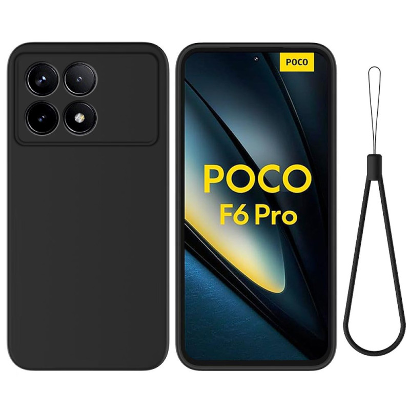 Poco F6 Pro silikonfodral med rem