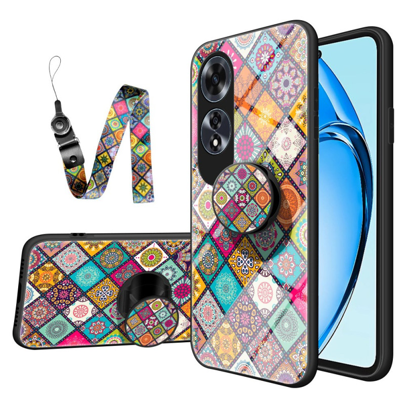 Oppo A60 Patchwork Rem
 Stödring Fodral