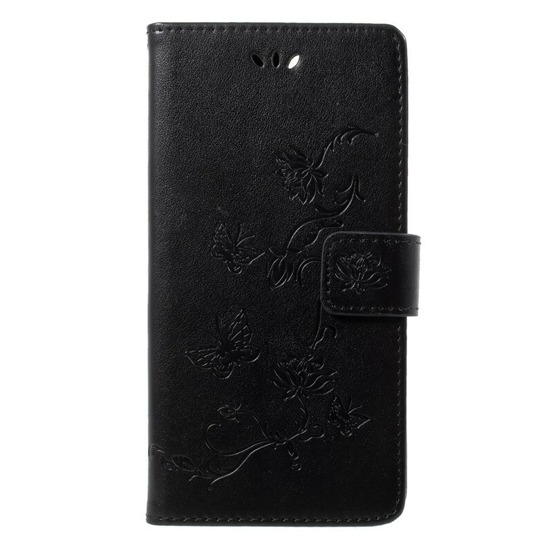 Honor 9 Lite Fjärilar och blommor Rem Case Honor 9 Lite Fjärilar och blommor Rem Case