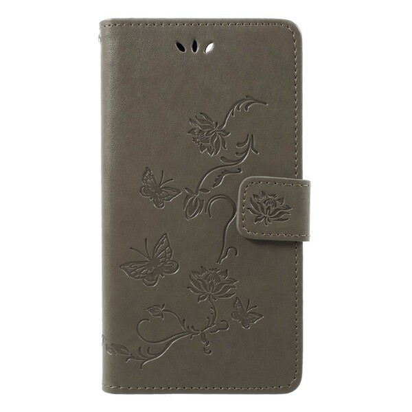Honor 9 Lite Fjärilar och blommor Rem Case
