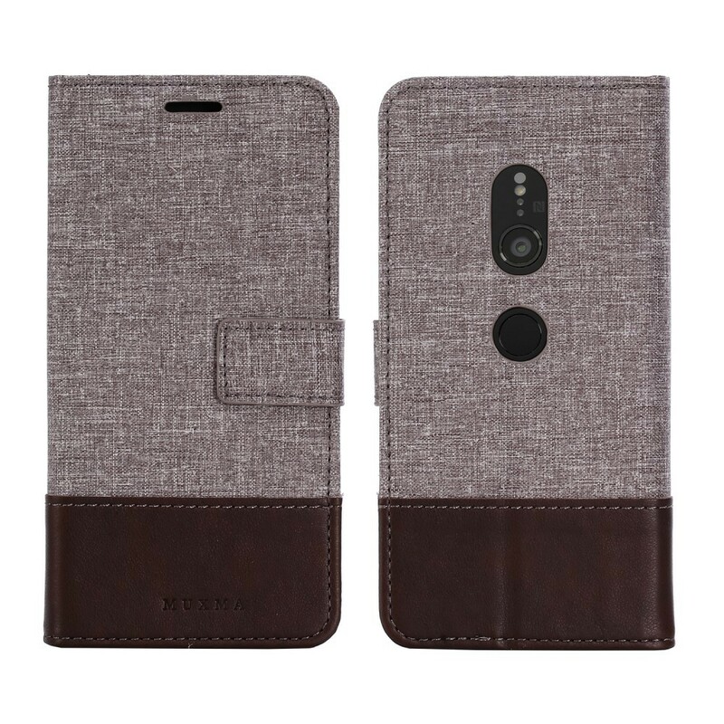 Sony Xperia XZ2 Muxma fodral med tyg- och lädereffekt Sony Xperia XZ2 Muxma fodral med tyg- och lädereffekt