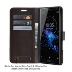 Sony Xperia XZ2 Muxma fodral med tyg- och lädereffekt Sony Xperia XZ2 Muxma fodral med tyg- och lädereffekt