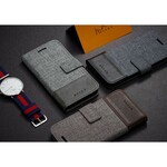Sony Xperia XZ2 Muxma fodral med tyg- och lädereffekt Sony Xperia XZ2 Muxma fodral med tyg- och lädereffekt