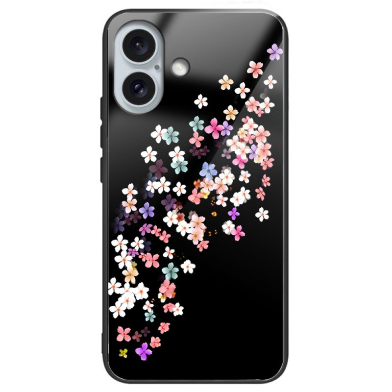 Fodral iPhone 16 Plus Härdat glas Blommigt mönster