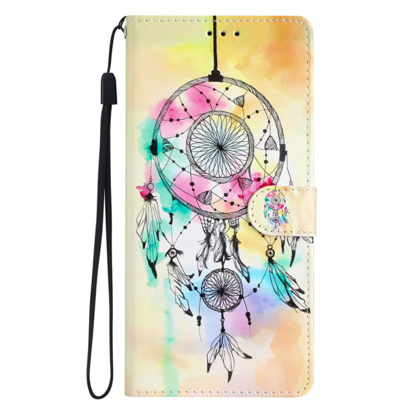 Fodral till iPhone 16 Pro Max Vattenfärg Dreamcatcher med rem